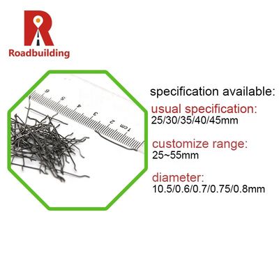1200-1400MPa Tensile Strength Stainless Steel Fiber for Secondary Reinforced Concrete