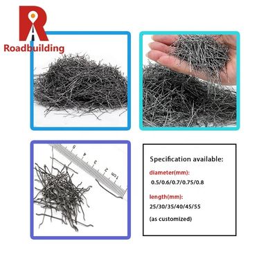 End hook type steel fiber for metal building materials 0.5-0.7mm diameter free spare parts
