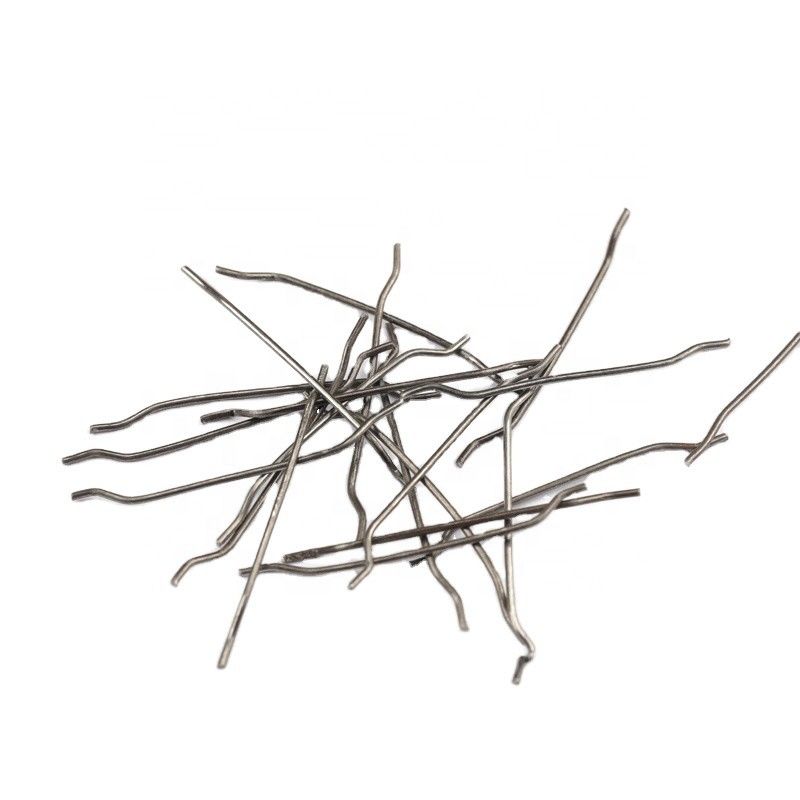 Shear Strength 8-10MPa 6mm Micro Stainless Steel Fibre For Concrete Length 45Mm 55 Mm